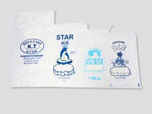 Túi nước đá LDPE rút dây chịu lực cao, chống rò rỉ và bảo quản đá viên hiệu quả